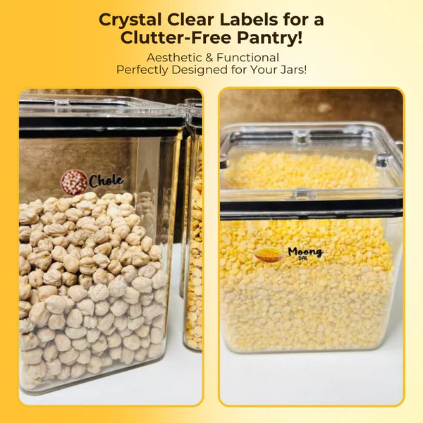 Permanent 3D Kitchen Label Stickers