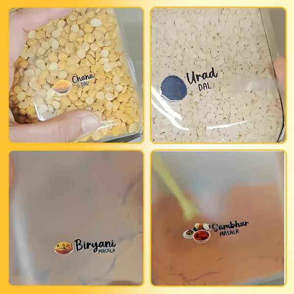 Permanent 3D Kitchen Label Stickers